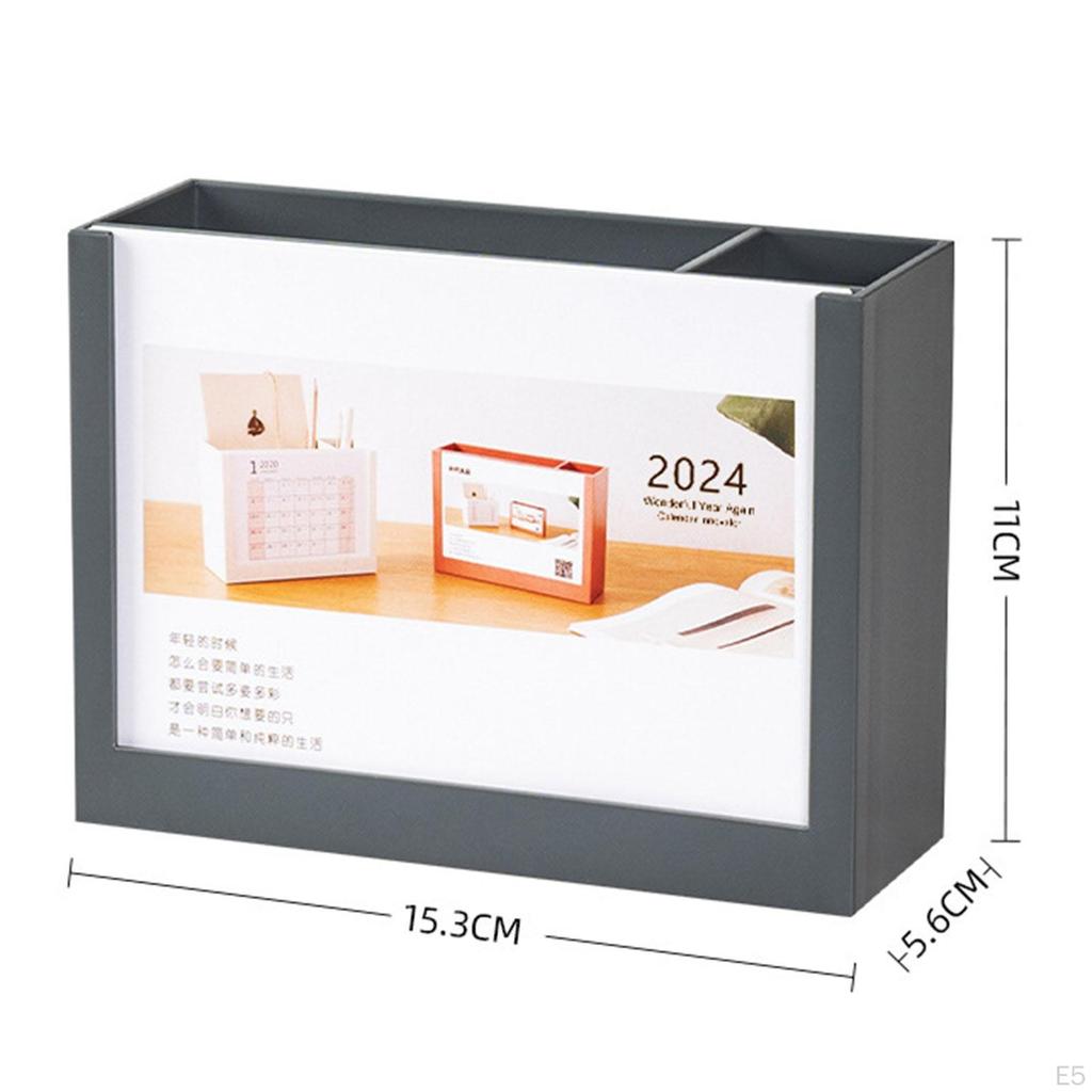 Desk Calendar Pen Holder Desktop Creative Multifunctional Storage Box Office