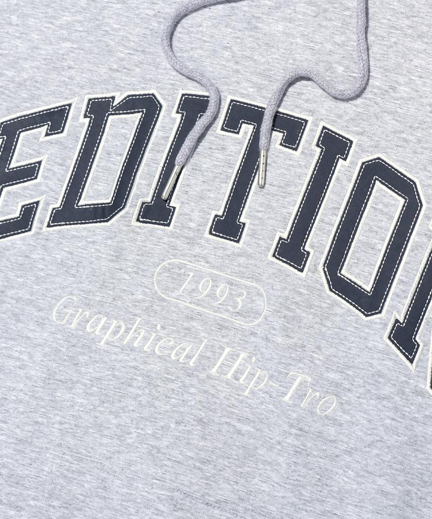 EDITION Short Sleeve Hoodie Melange Grey (Lp7Tu436-097)