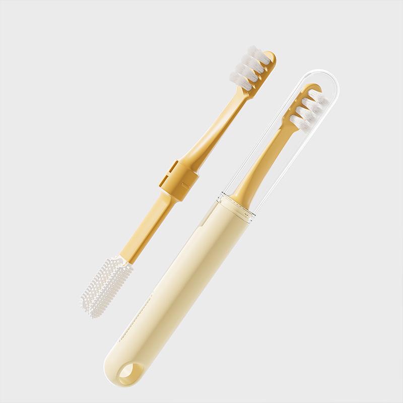 Dual-Ended Pet Toothbrush Set for Cats and Small Dogs