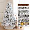 2M Luminous White Flocked Christmas Tree for Home or Window Decoration