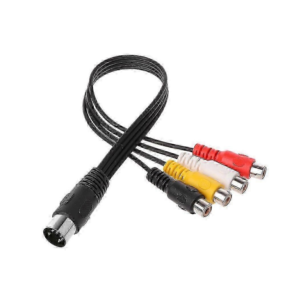 Kabel Audio 30CM 5-Pinowy Męski DIN do 4 RCA Żeński
