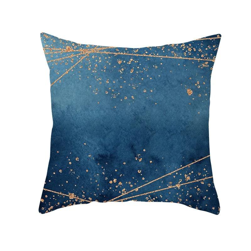 Blue Ink Pillowcase Car Ornaments Office Living Room Sofa Home Pillowcase