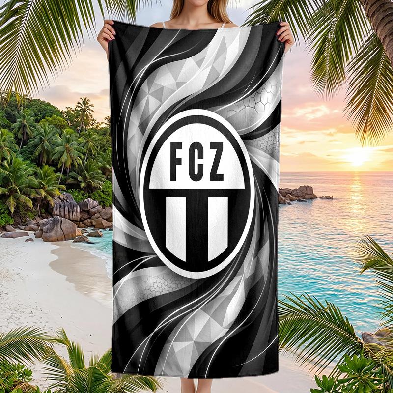 Telo Mare Asciugatura Rapida Stampa FC Zürich Microfibra Assorbente Portatile da Viaggio Asciugamano per Nuoto