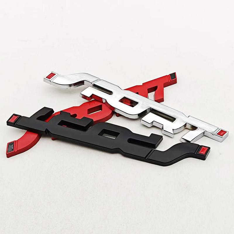 Car Accessories Sticker Styling Metal 3D Chrome Black Auto Car Trunk Racing Sport Logo Letters Emblem Badge Decals Sticker