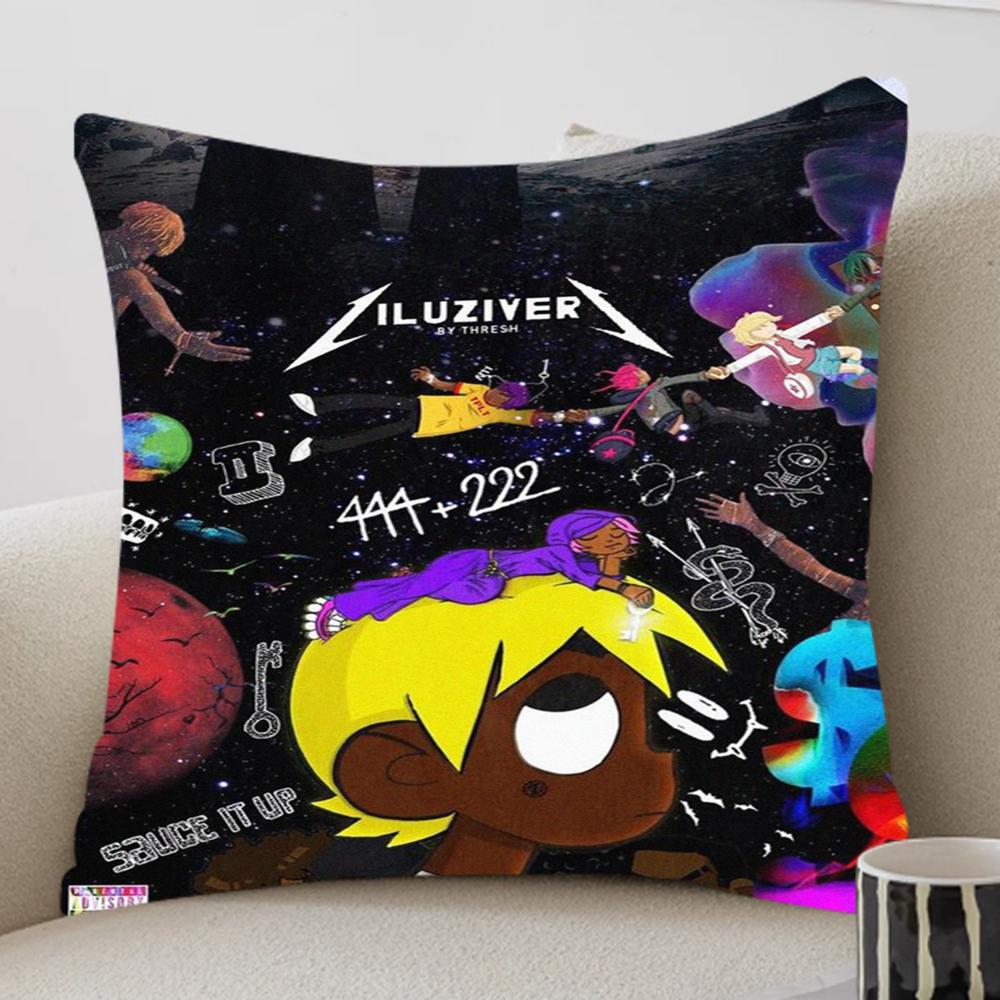 Popular Hip Hop Rap L-Lil U-Uzi V-Vert Pillowcase Toon Gift Cushion Cover Bedroom Home Sofa Chair Seat Decor Pillow Case