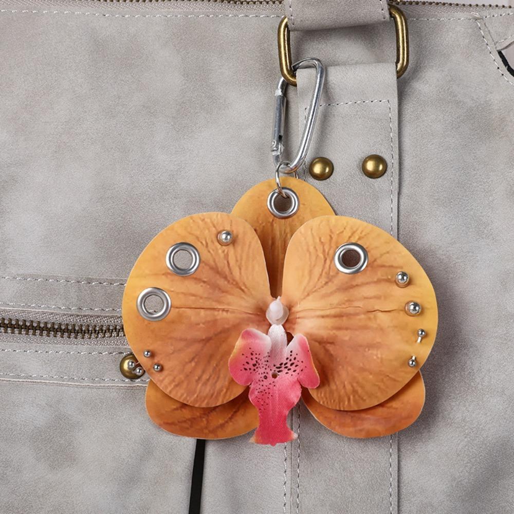 Colorful Simulation Flower Keyring Simulation Flower Flower Bag Pendant Butterfly Orchid Keychain