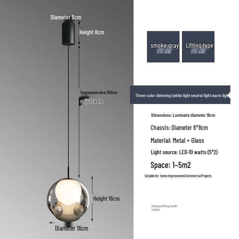 

Adjustable Eye-Protection LED Pendant Light