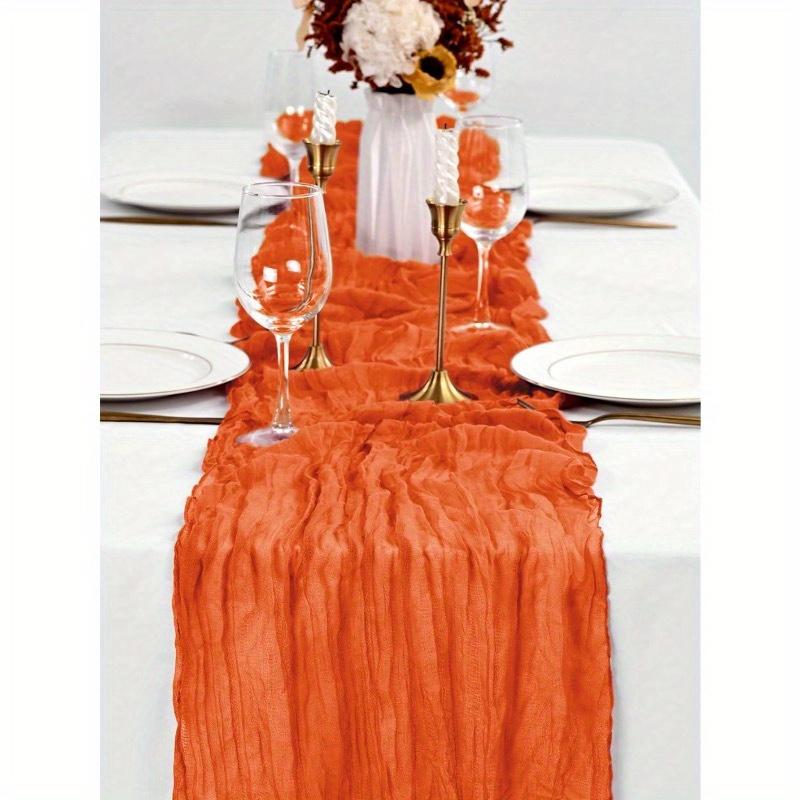 

1 шт. Богемный стиль Бали Марля и Газовая ткань Синяя Скатерть-дорожка для Свадьбы или Деревенской тематики 90*180 оранжевый