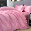Summer Ice Silk Four-Piece Bed Hat Imitation Tencel Quilt Cover Cool Silk Bed Sheet Washed Silk Quilt Cover