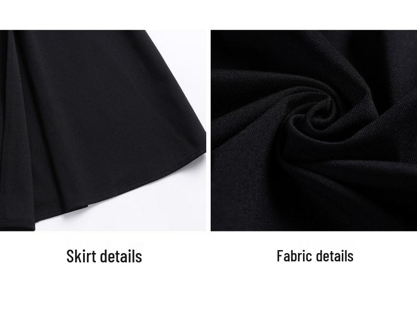 Elegant Hepburn-Style V-Neck A-Line Dress with Waist-Cinch & Short Sleeves