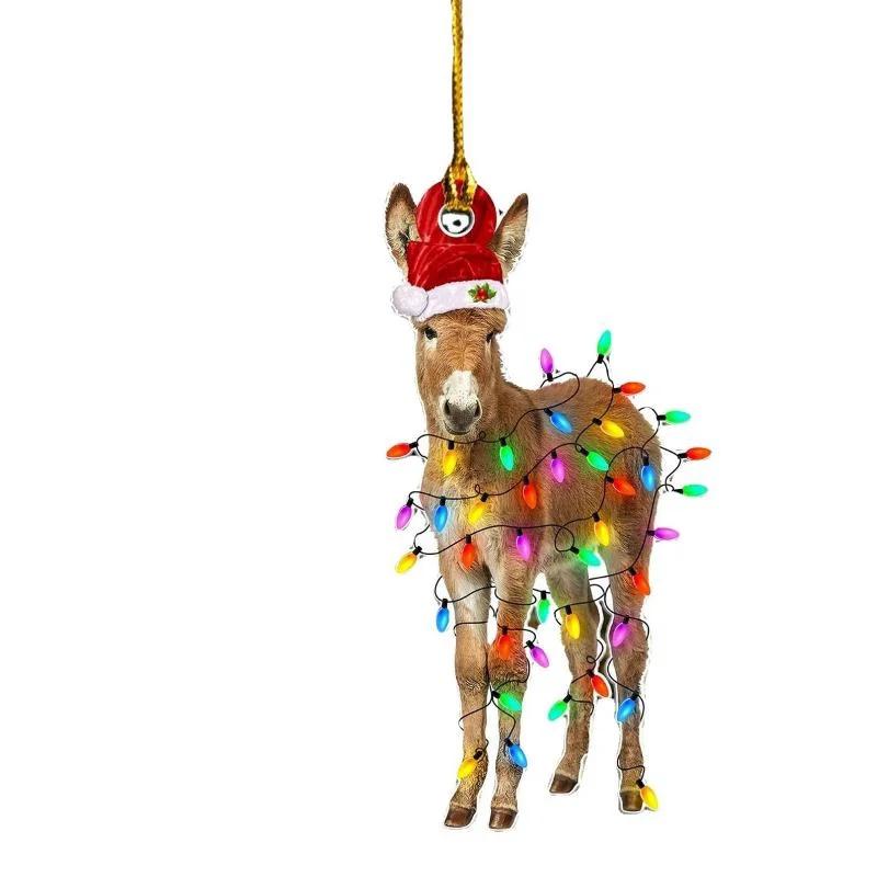 

Акриловая подвеска Петух Олень Рождественские украшения Подвеска Животное Различные отрасли Для украшения рождественской елки Зеркало заднего вида автомобиля Deer
