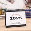 2025 Mały kalendarz biurkowy Stojący kalendarz biurkowy z klapką Miesięczny planer Organizator zarządzania czasem do domu, biura i szkoły