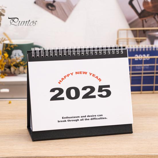 2025 Mały kalendarz biurkowy Stojący kalendarz biurkowy z klapką Miesięczny planer Organizator zarządzania czasem do domu, biura i szkoły