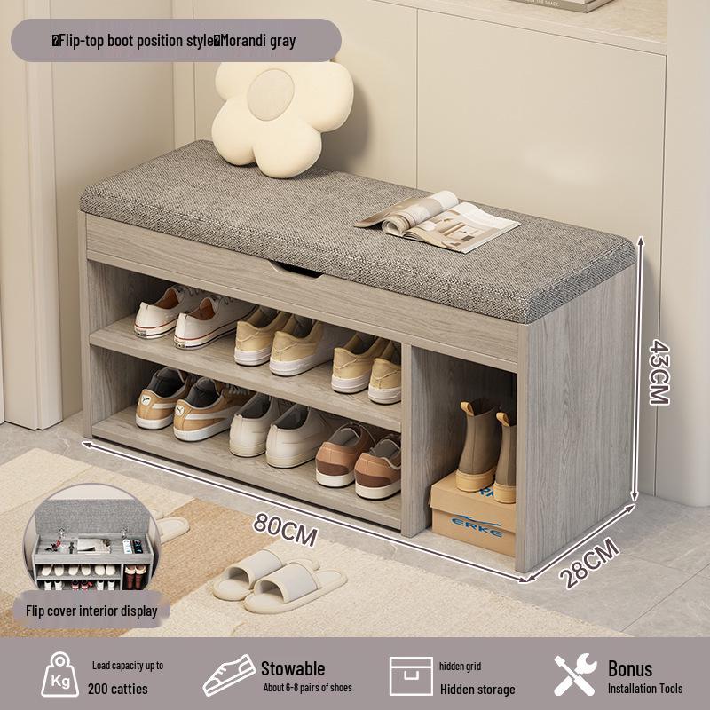

Табурет для переобувания и шкаф для хранения: Прихожая, обувница, скамья и встроенный шкаф для дома Large Capacity Shoe-changing Stool