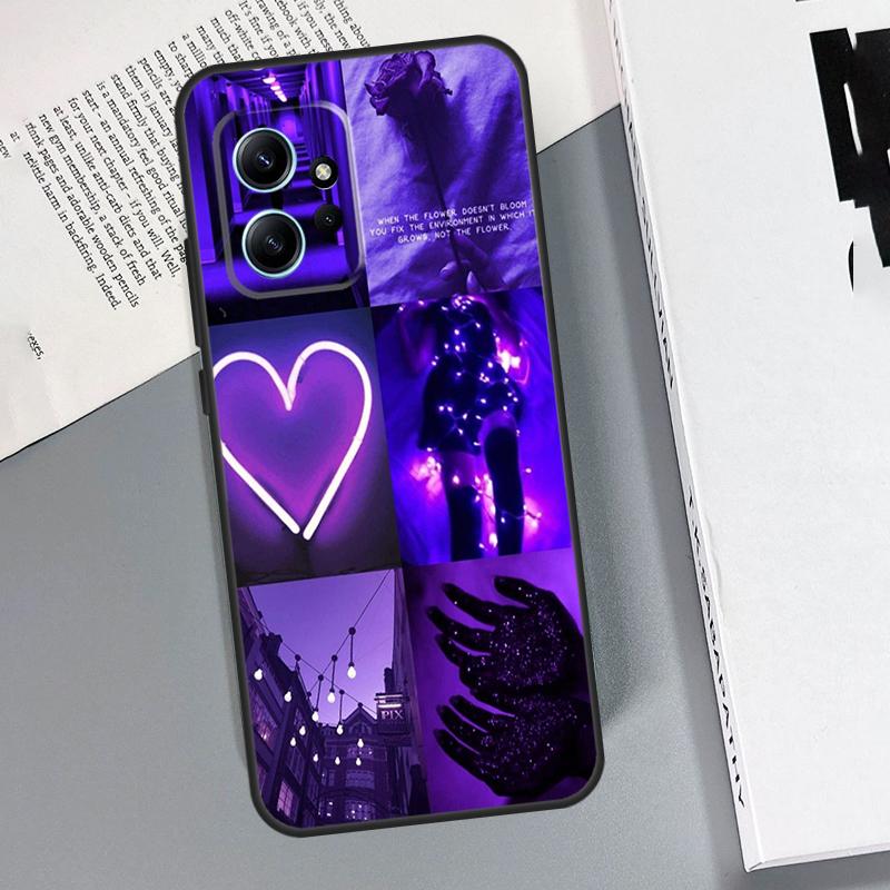 Purple Aesthetic Case For Xiaomi Redmi Note 14 13 10 11 12 15 Pro Plus Cover For Redmi 15C 15 13C 12C 14C 10C