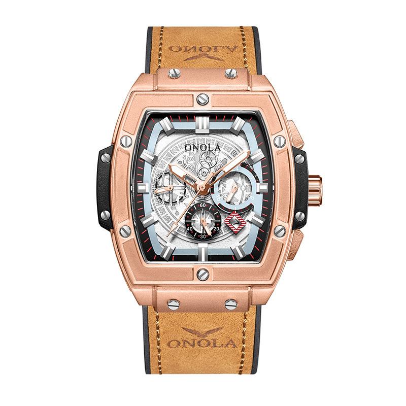 New Watch for Men Fashion Business Wristwatch Automatic Casual Luxury Waterproof Leather Strap Mechanic Watches