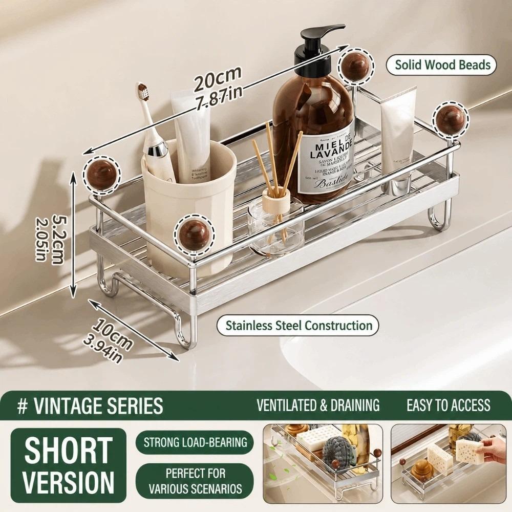 Waterproof Cosmetic Storage Stand Stainless Steel Kitchen Sink Storage Rack Kitchen S