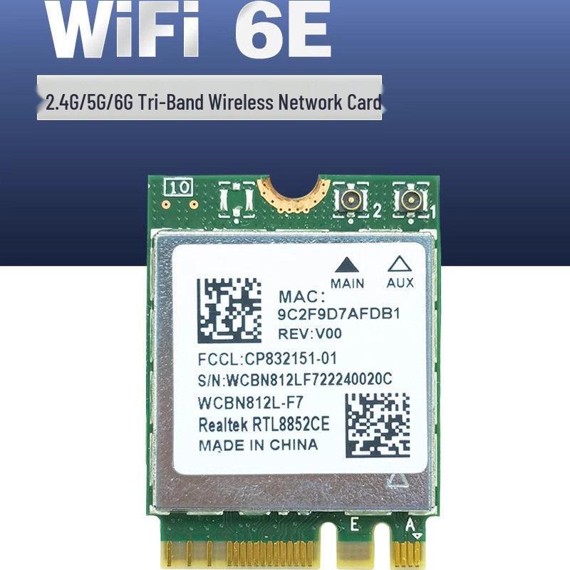 RTL8852CE/AE/BE WiFi 6E 5G Dual-Band Wireless Network Card for Desktop PCs with Bluetooth 5.3