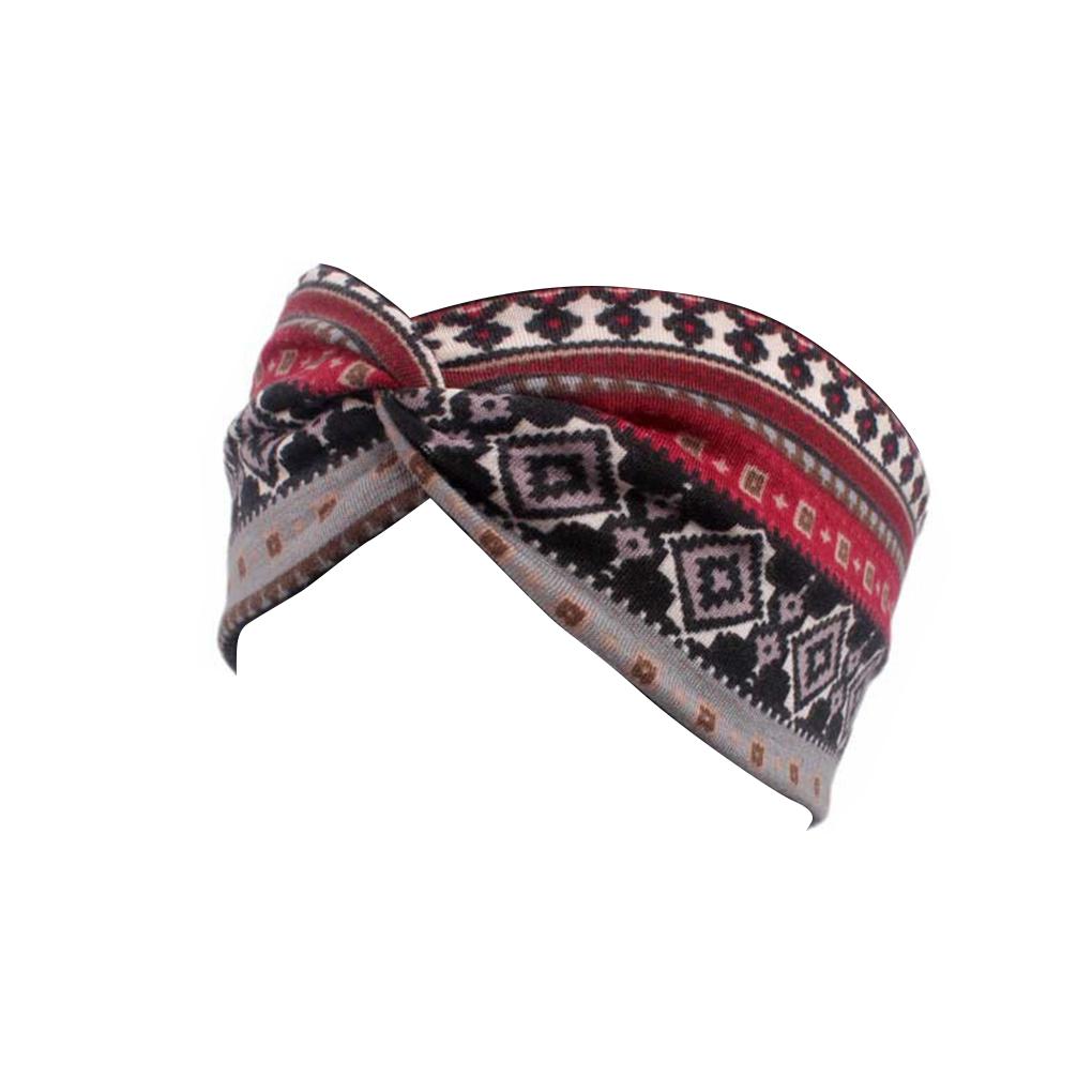 

Twist Knot Headband Elastic Multi-colored Cross Makeup Headbands Hairbands Hair Styling Accessories Head Band for Women вина червоного кольору