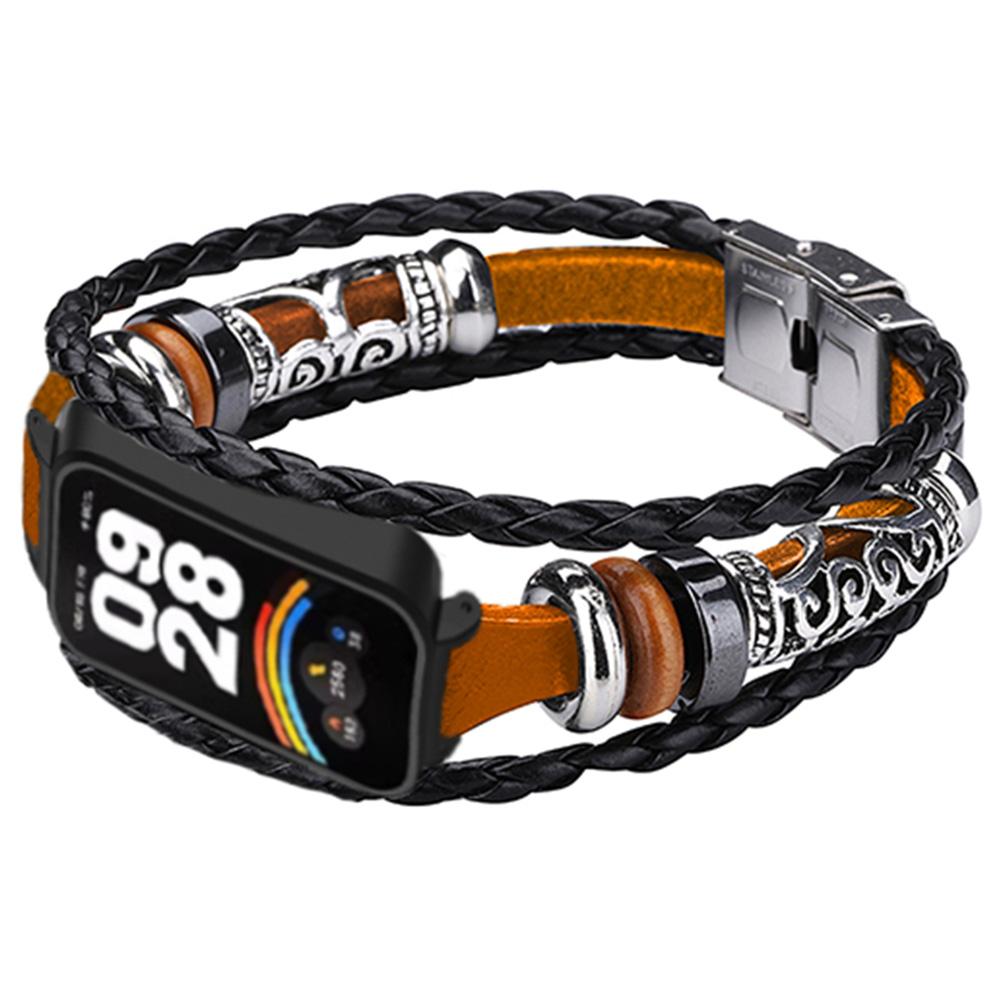 Pour Xiaomi Redmi Band 3/Smart Band 9 Active Bracelet de montre à perles Ethnique DIY Bracelet de montre de remplacement