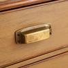 Ergonomic Curvilinear Form Handles for Drawer Entrances Offering Traditional Look and Strong Construction for Residential Application