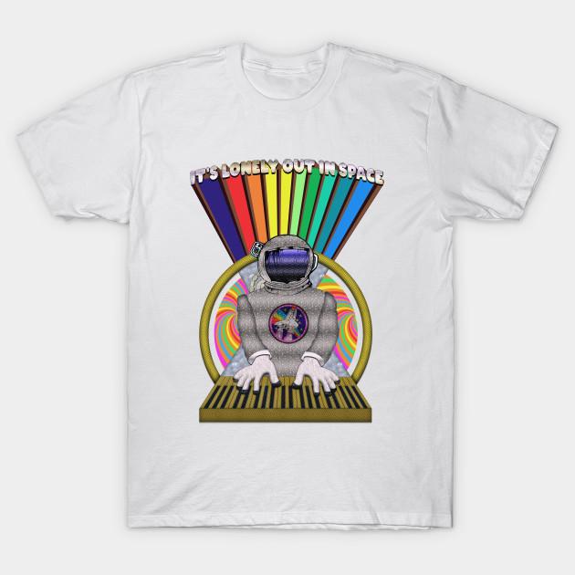 Men Black Print T-shirt It S Lonely Out In Space... No-Cut Transfer Paper Print Cotton Tshirt M белый