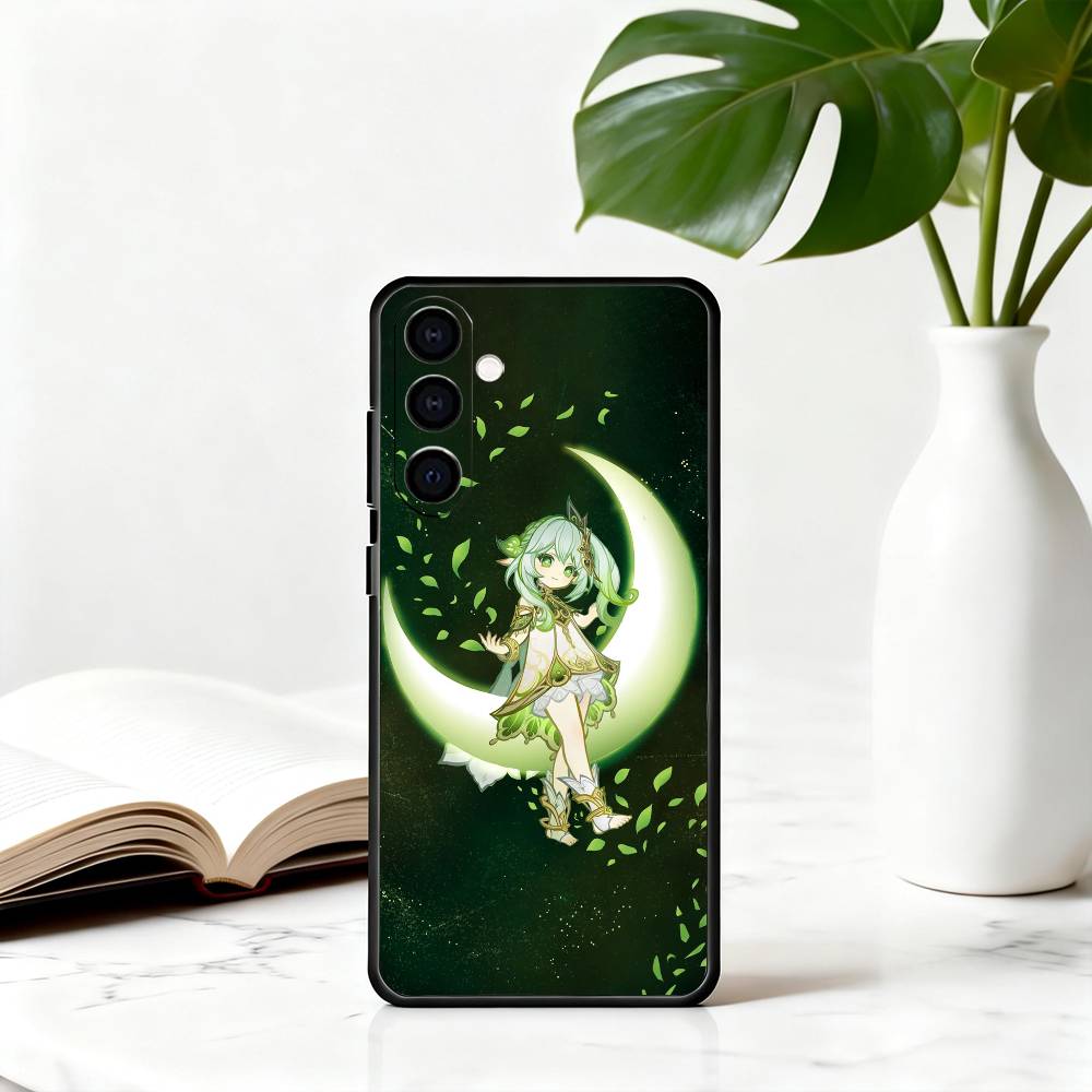 

G-Genshin N-Nahida I-Impact-ngi-es Phone Case Black Silicone Soft For Samsung Galaxy A73,A72,A71,A70,A53,A52,A51 Samsung a30 a20