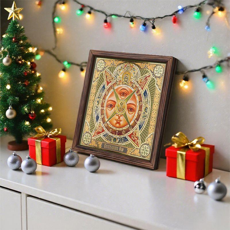 Decorative painting of Orthodox icons,Consecrated icon "The All-seeing eye of God",Photo frame painting,Christian Wall Art,20cm*20cm,Spiritual gift