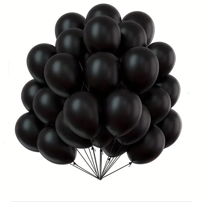 100 Stück Latexballons Schwarz Groß 30cm Geburtstag