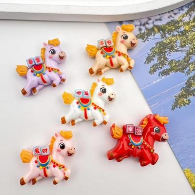 10 Stück Cartoon DIY Harz Zubehör Cabochon Flache Rückseite Niedliche Cartoon Pony Verzierungen Für DIY Schmuckherstellung Dekoration