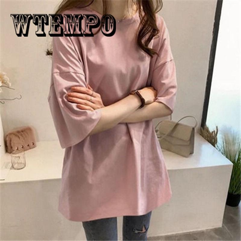 

WTEMPO Fashion Summer Times Футболки для женщин Красная футболка с буквенным принтом Женская футболка харадзюку