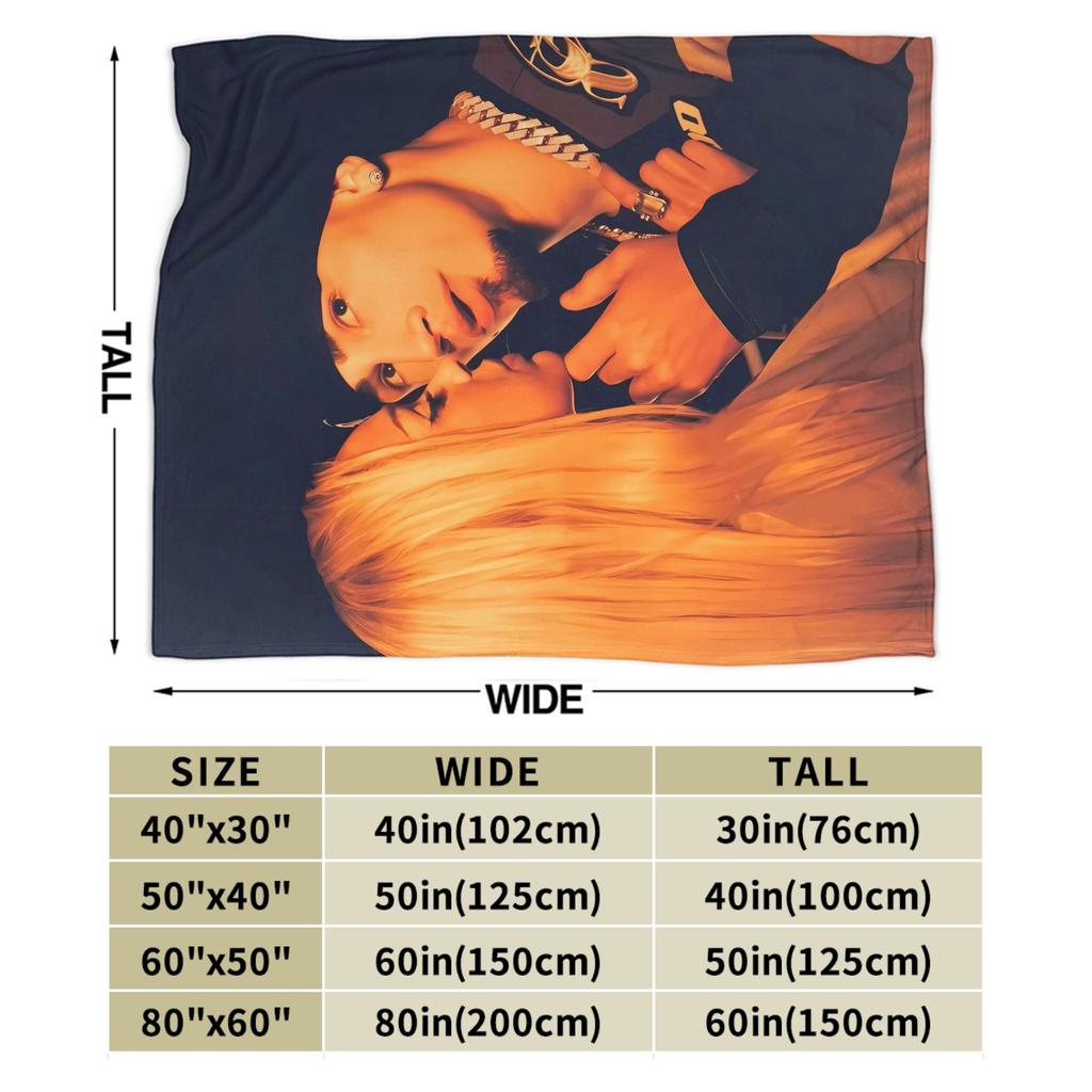 Bad Gyal Omar Courtz Flannel Blanket Winter Warm Throw Blanket for Kids Couch Chair Funny Bedspread Sofa Bed Cover
