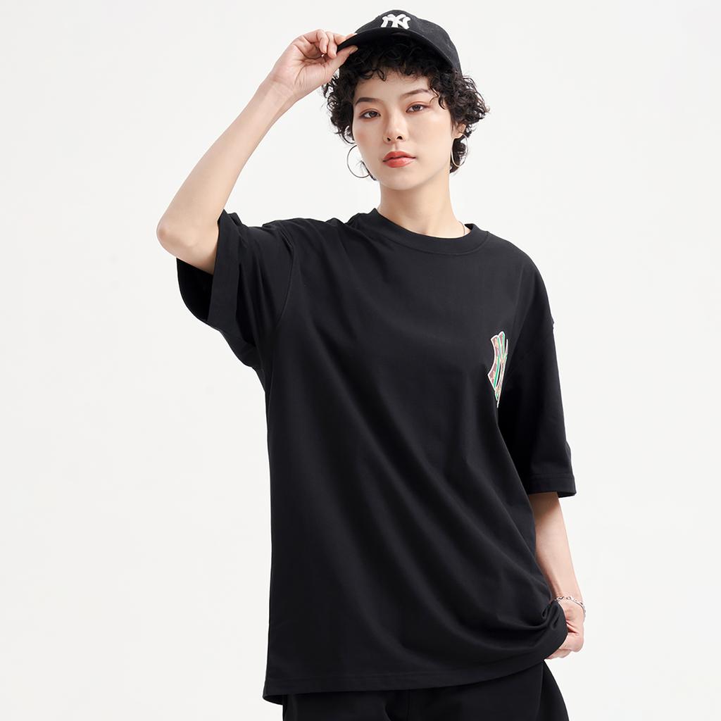 MLB New York Yankees Vintage Logo Printed Short Sleeve T-Shirt Unisex Tops Black 3ATSM3033-50BKS
