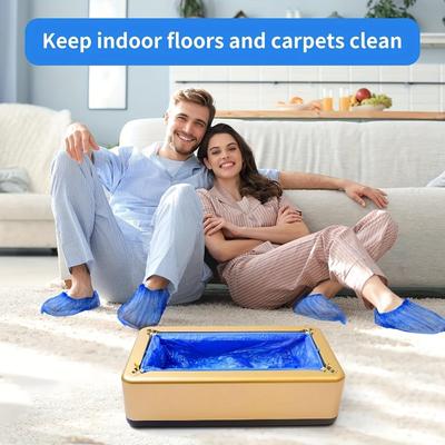 Automatic Shoe Cover Dispenser Includes 100 Disposable Shoe Covers Suitable for Medical Home Office Entrance Shoe Cover Machine