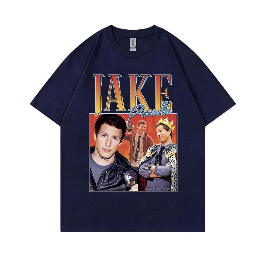 Jake Peralta Graphic Tshirt Unisex Women Fashion Vintage Streetwear Summer Women Comfortable Pure Cotton Oversized Short Sleeve