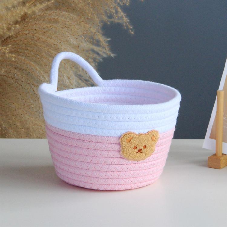 Small Woven Storage Baskets with Handles Basket for Kids Home Decor Toy Basket