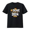 Done Class Of 2024 Graduation Graduate Senior High School T Shirt Vintage Washed Breathable Versatile Designer Clothes Homme