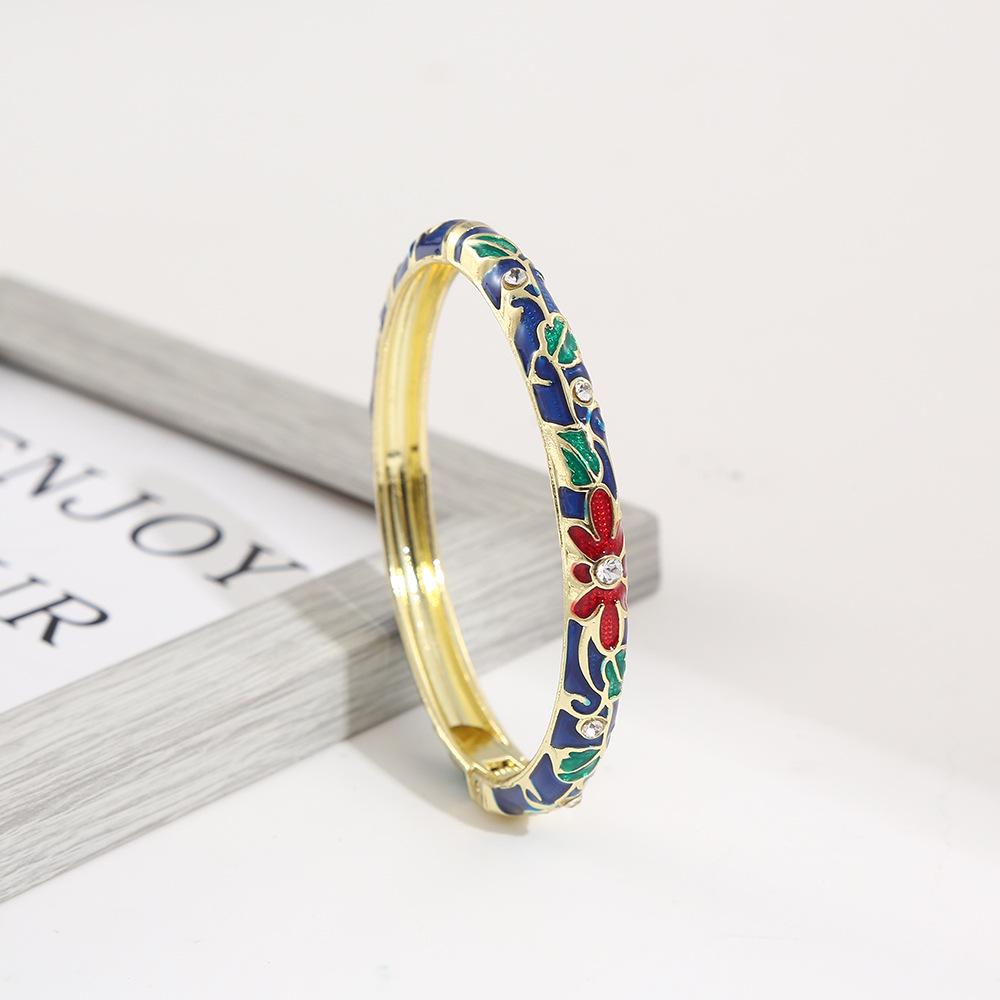 Cloisonné Open Enamel Color Block Handcrafted Bracelet