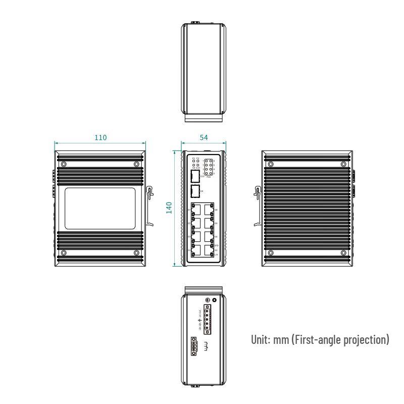 Maiwei 5-Port Gigabit PoE Industrial Ethernet Switch