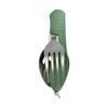 1Pc Portable Utensil Set Multifunction 4 in 1 Outdoor Tableware Camping Stainless Steel Folding Pocket Kits