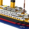 1860 ks Bloky Titanic Výletní loď Model člunu Model lodi Sestavte si sami stavební bloky Klasické hračky z cihel Vánoční dárek pro děti