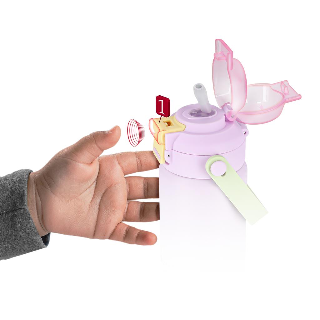 Thermal Bottle Kids Water Bottle With Straw Spout