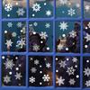 155pcs/9sheets Christmas Snowflake Window Decal Stickers Christmas Window Decorations Ornaments