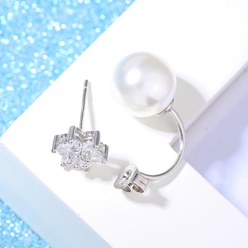 Zhao Liying Guochao Silver Plated Snowflake Earrings - Two Styles In One