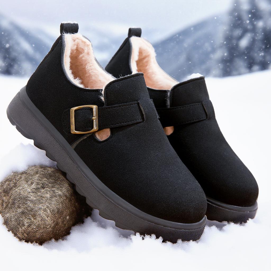 Shoes Women's Shoes Winter New Women's Boots Fleece Thickened Warm Snow Boots Fashion Versatile One-Pedal Cotton Boots