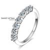 Houtros 3mm Moissanite Rings for Women  Copper7 Stone Engagement Wedding Sparkling Diamond Ring Fine Jewelry Gift