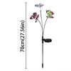 3 Heads Solar Powered Butterfly Lamp Waterproof RGB Garden Floor Lamp Cordless Realistic Landscape Lawn Lamp Patio Walkway