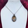 Maligano Jasper Pendant Gemstone Jewelry Handmade Copper Wire Wrapped Pendant