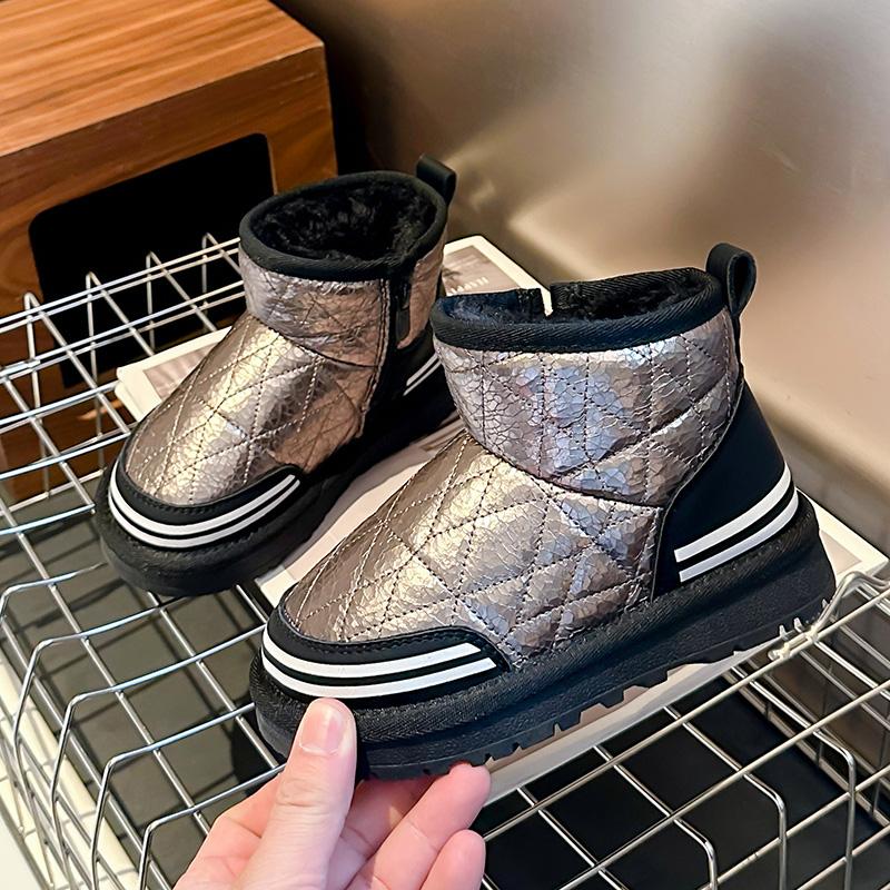 New Children's Snow Boot Chunky Non-slip Kids Boots for Boys Warm Outdoor Versatile Girls Fashion Causal Thickened Plush Boots