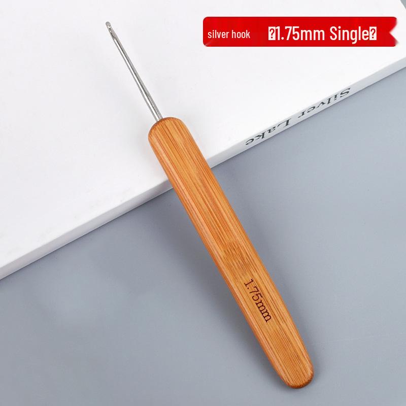 Carbonized Bamboo Handle Crochet Hook for Dreadlock Hair Extensions and Knitting